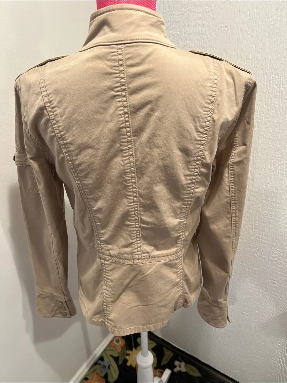 Tory Burch Tan Sgt Pepper’s Utility Jacket - Lightweight Field Coat -Size L